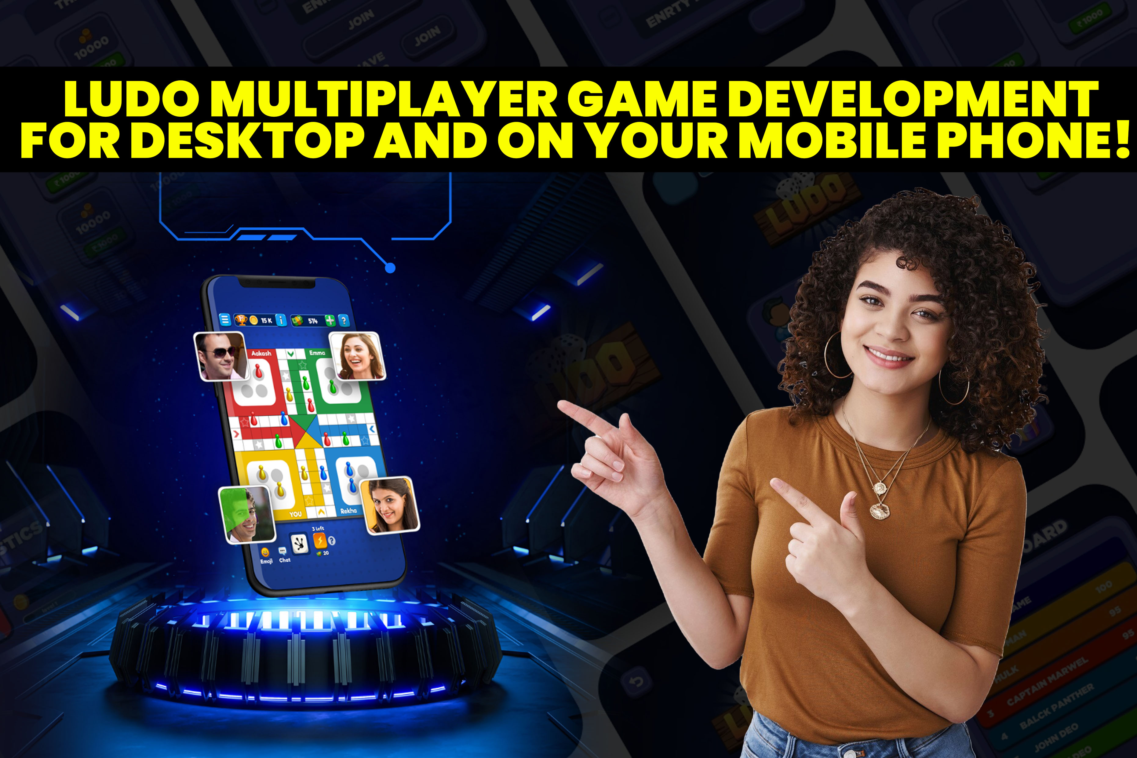 Ludo Multiplayer game development for desktop and on your mobile phone!